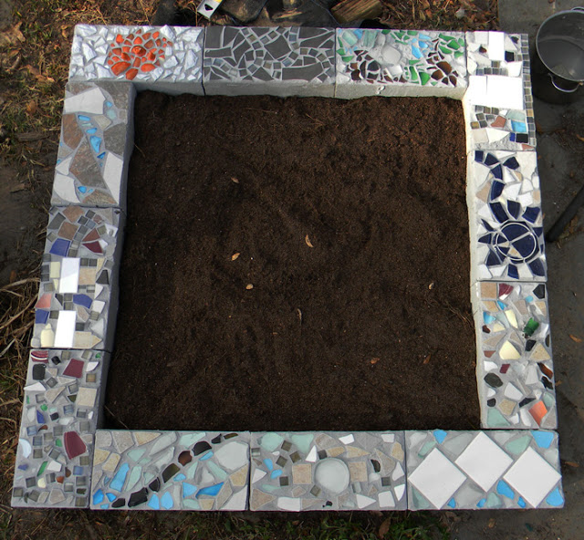 mosaic garden bed